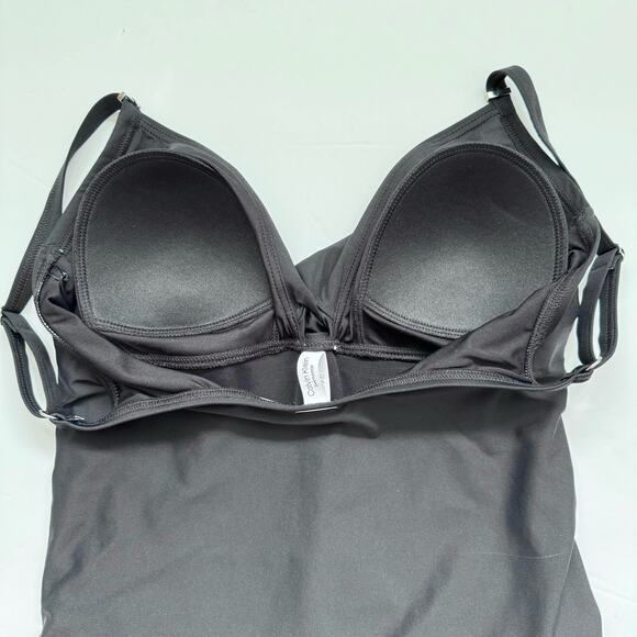 Calvin Klein Black Ruched Tummy Control Tankini Top Women's XS NWT - Picture 7 of 8